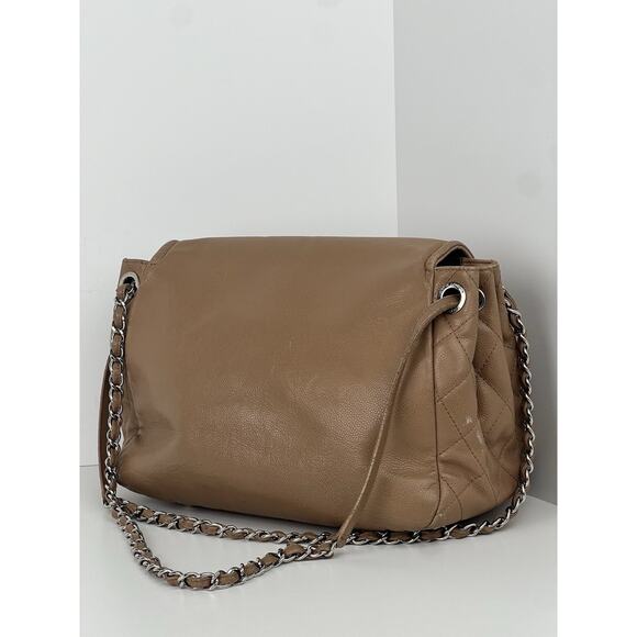 CHANEL Caviar Timeless CC Accordion Flap Beige Shoulder Bag - Picture 2 of 16